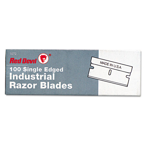 Red Devil® Single Edge Scraper Razor Blades, 100 Box