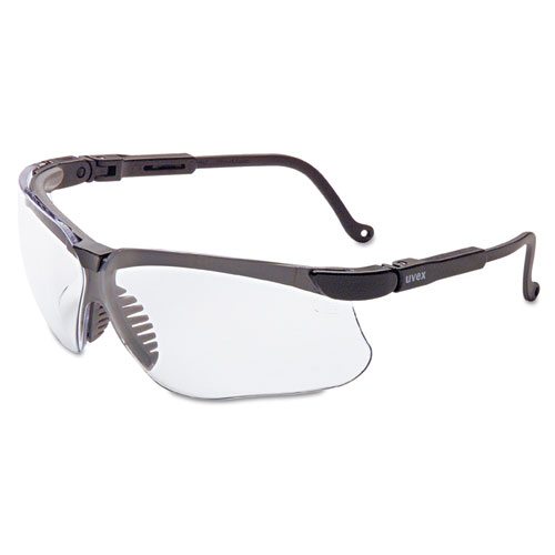 Genesis Safety Eyewear, Black Frame, Clear Lens