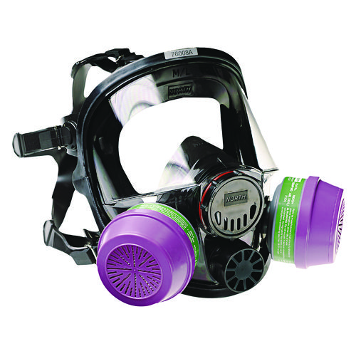 North Safety® 7600 Series Full-Facepiece Respirator Mask, Medium/Large