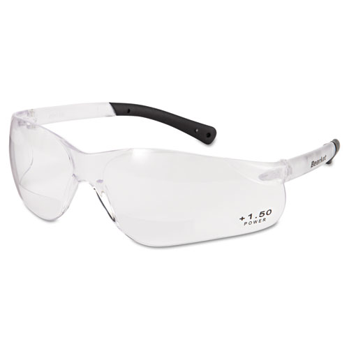 BearKat Magnifier Safety Glasses, Clear Frame, Clear Lens CRWBKH15