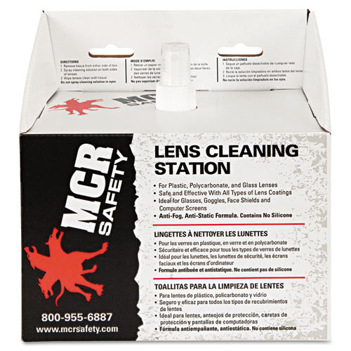 MCR™ Safety Disposable Lens Cleaning Station, 300 Tissues, 8oz Solution