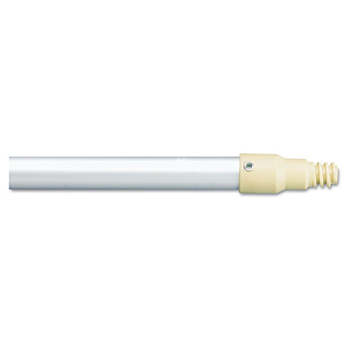 Aluminum Threaded Plastic-Tip Broom/Sweep Handle, 1 dia x 57, Gray | by Plexsupply