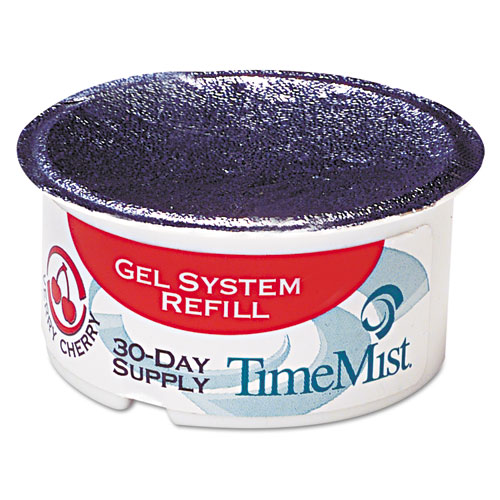 TimeMist® Gel Cup Refills, 2.75" Diameter, Citrus Slice, 12/Carton
