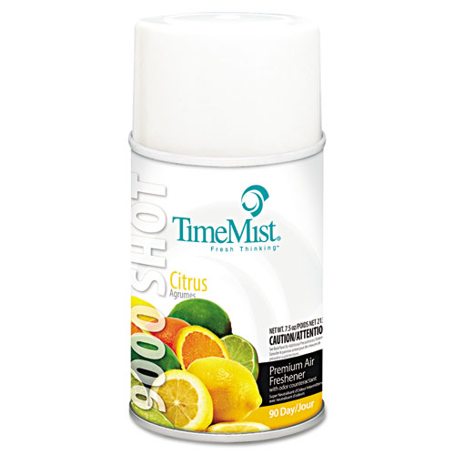 TimeMist® 9000 Shot Metered Air Freshener Refill, Clean N' Fresh, 7.5 oz Aerosol Spray, 4/Carton