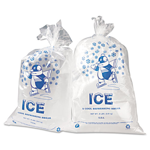 Image of Ice Bags, 1.5 mil, 11" x 20", Clear, 1,000/Carton