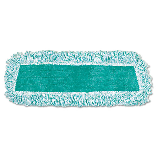 Rubbermaid® Commercial Standard Microfiber Dust Mop With Fringe, Cut-End, 18 x 5, Green
