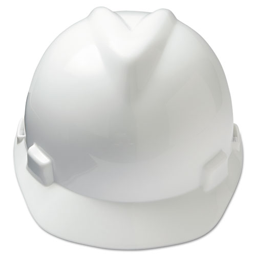 Image of V-Gard Hard Hats, Ratchet Suspension, Size 6.5 to 8, White