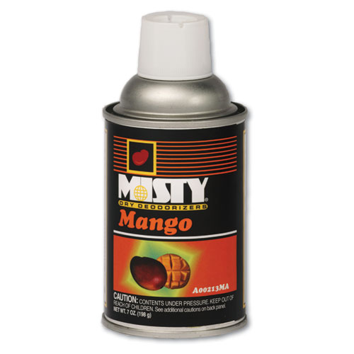 Misty® Metered Dry Deodorizer Refills, Mango, 7oz, Aerosol, 12/Carton