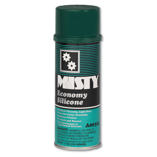 Misty® Economy Silicone Spray Lubricant, 11 Oz Aerosol Can, 12/Carton