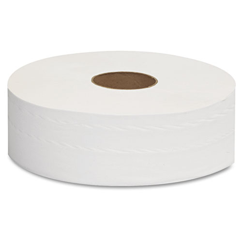 JRT Jumbo Bath Tissue, Septic Safe, 2-Ply, White, 3.3" x 1,375 ft, 12" dia, 6 Rolls/Carton