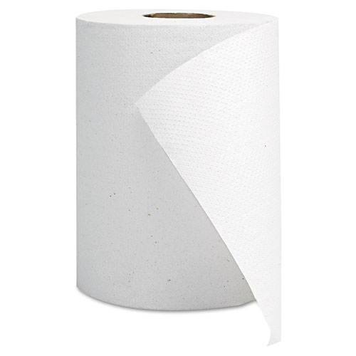 Hardwound Roll Towels, White, 8 x 350 ft, 12 Rolls/Carton