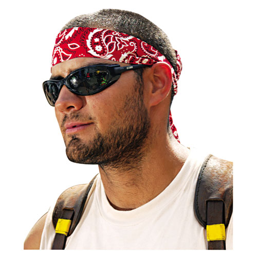 Image of Chill-Its 6700/6705 Bandana/Headband, One Size Fits All, Red Western