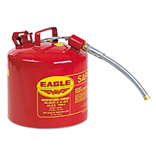 Eagle® Type II Safety Can, 2 Gallon, Red, Metal Spout