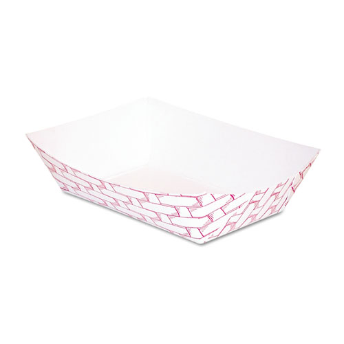 Paper Food Baskets, 0.25 lb Capacity, Red/White, 1,000/Carton
