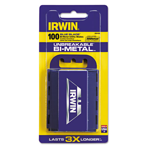 IRWIN® Utility Knife Bi-Metal Traditional Replacement Blades, 100 Dispenser