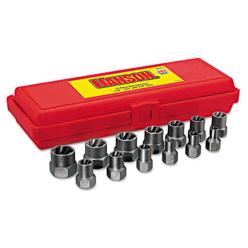 13-Piece Bolt Extractor Set, 3/8in Drive, 1/4"-3/4"
