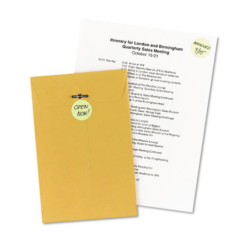 Image of Printable Self-Adhesive Removable Color-Coding Labels, 1.25" dia, Neon Yellow, 8/Sheet, 50 Sheets/Pack, (5499)
