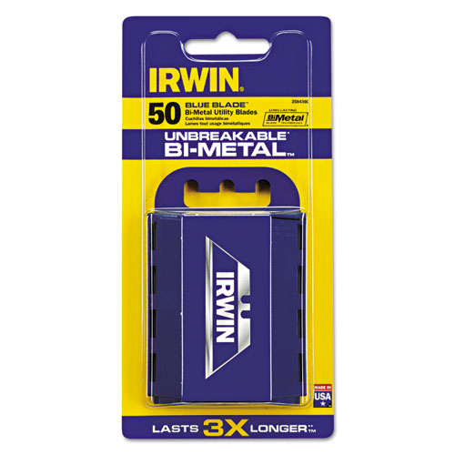 IRWIN® Utility Knife Bi-Metal Traditional Replacement Blades, 50 Pack