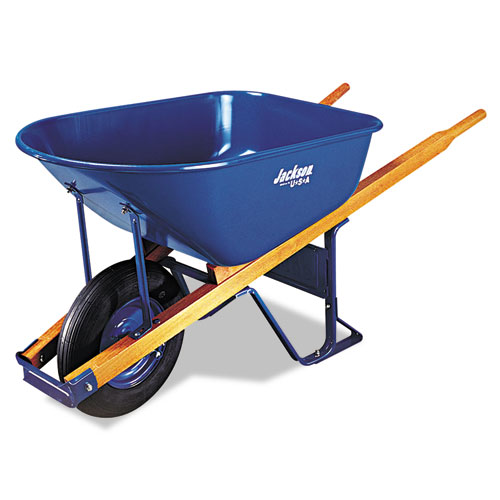 Jackson® Contractor's Wheelbarrow, 6 Cubic Feet Capacity, Flat-Free Wheel