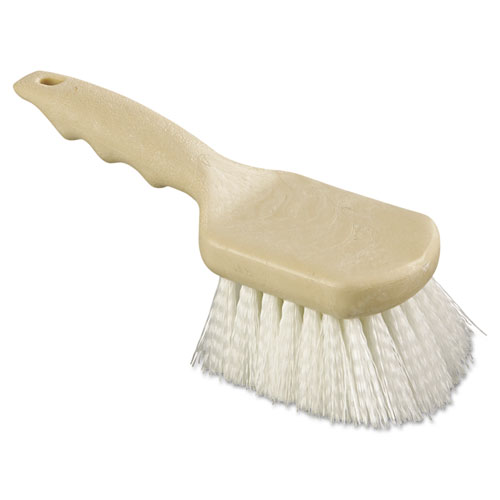 Image of Utility Brush, Cream Nylon Bristles, 5.5" Brush, 3.5" Tan Plastic Handle