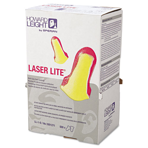 Image of LL-1 D Laser Lite Single-Use Earplugs, Cordless, 32NRR, MA/YW, LS500, 500 Pairs
