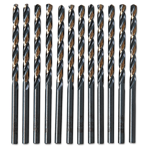 Black And Gold Hss Fractional Drill Bit, 9/64", 135 Degrees
