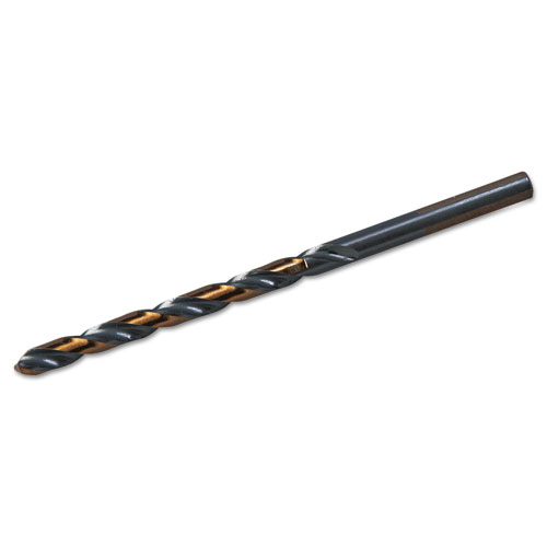 Black And Gold Hss Fractional Drill Bit, 3/16", 135 Degrees