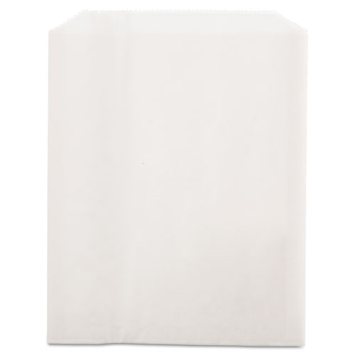 Image of Bagcraft Grease-Resistant Single-Serve Bags, 6" X 7.25", White, 2,000/Carton