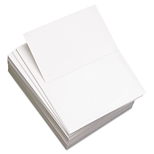 Custom Cut-Sheet Copy Paper, 92 Bright, Micro-Perforated 5.5" from Top, 20lb Bond Weight, 8.5 x 11, White, 500/Ream, 5 RM/CT