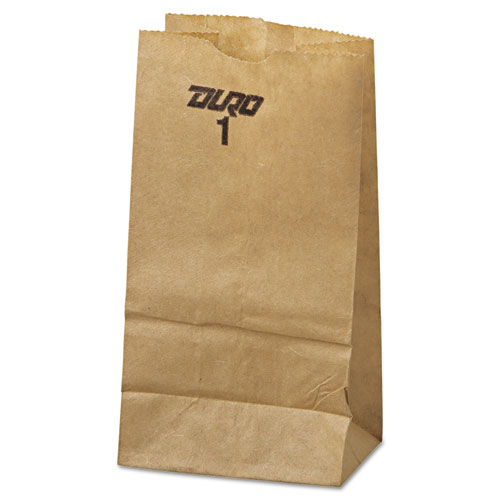 Grocery Paper Bags, 30 lb Capacity, #1, 3.5" x 2.38" x 6.88", Kraft, 500 Bags