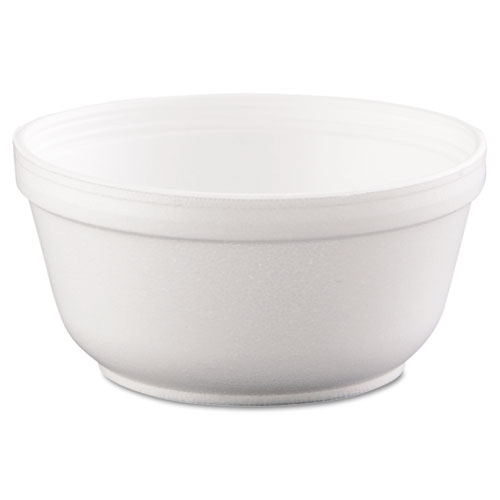 Insulated Foam Bowls, 12 oz, White, 50/Pack, 20 Packs/Carton