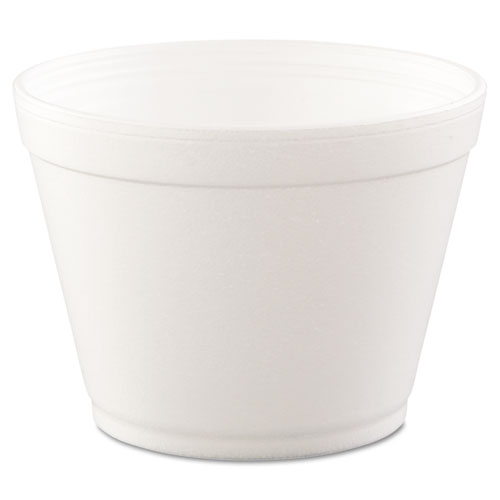 Dart® EPS Foam Bowl - 6 oz., Squat, White