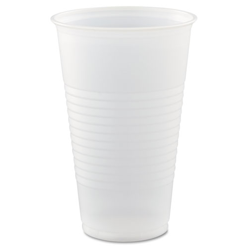 High-Impact Polystyrene Cold Cups, 16 oz, Translucent, 50 Cups/Sleeve, 20 Sleeves/Carton