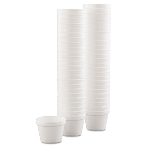 Image of Dart® Bowl Containers, 4 Oz, White, Foam, 1,000/Carton