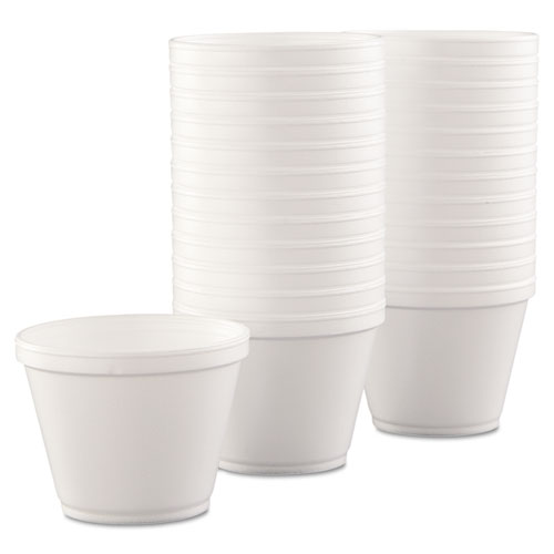 Food Containers, Foam,12oz, White, 25/bag, 20 Bags/carton