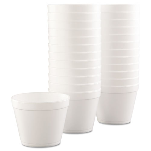 Image of Dart® Foam Containers, 24 Oz, White, 25/Bag, 20 Bags/Carton