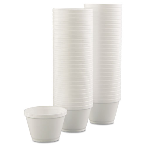 Image of Dart® Foam Containers, 6 Oz, White, 50/Bag, 20 Bags/Carton