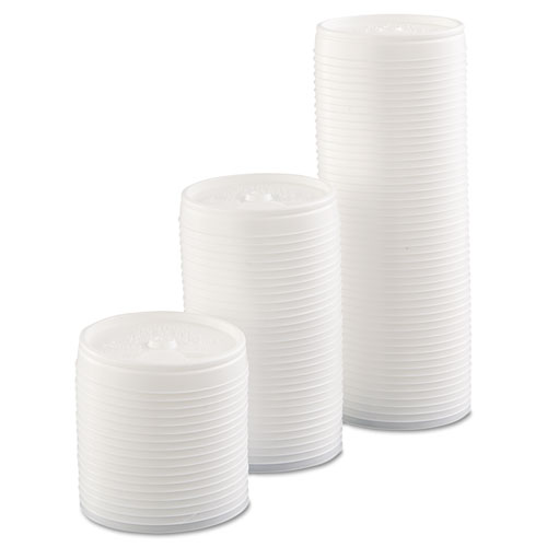 Image of Sip Thru Lids, Fits 6 oz to 10 oz Cups, White, 100/Pack, 10 Packs/Carton
