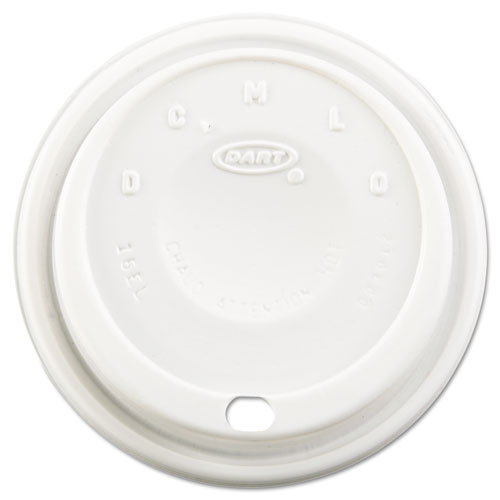 Dart® Cappuccino Dome Sipper Lids, Fits 10 oz to 24 oz Cups, White, Polystyrene, 500/Carton