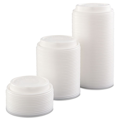Image of Cappuccino Dome Sipper Lids, Fits 12 oz to 24 oz Cups, White, 1,000/Carton