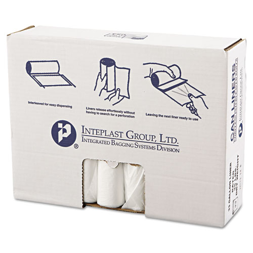 Inteplast Group High-Density Commercial Can Liners Value Pack, 33 gal, 11 microns, 33" x 39", Clear, 500/Carton