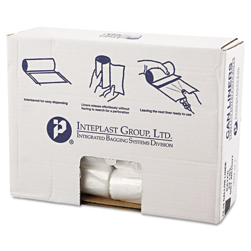 Can Liners, 16 gal, 8 mic, 24 x 33, Natural, 50 Bags/Roll, 4 Rolls/Carton  - Reliable Paper