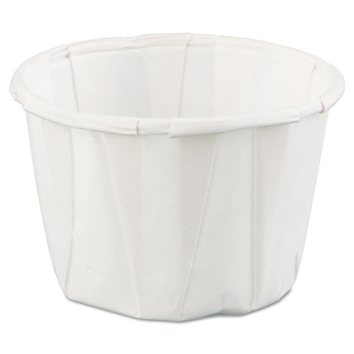 Squat Paper Portion Cup, 1oz, White, 250/bag, 20 Bags/carton