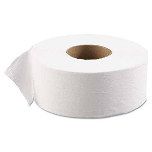 JRT Jr. Bath Tissue, Jumbo, Septic Safe, 1-Ply, White, 3 1/2 x 2000 ft, 12/Carton