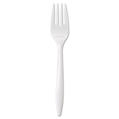 GEN Wrapped Cutlery, 7.25" Fork, Heavyweight, Polypropylene, Black,1,000/Carton
