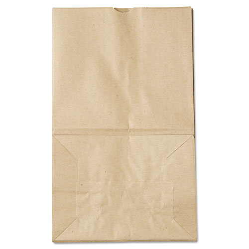 Image of Grocery Paper Bags, 40 lbs Capacity, #20 Squat, 8.25"w x 5.94"d x 13.38"h, Kraft, 500 Bags