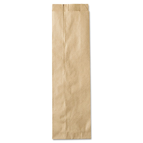 Image of General Liquor-Takeout Quart-Sized Paper Bags, 35 Lb Capacity, 4.25" X 2.5" X 16", Kraft, 500 Bags