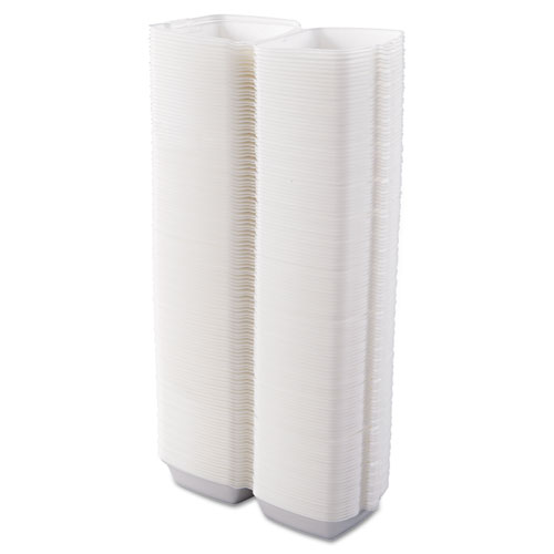 Image of Dart® Foam Hinged Lid Containers, 6 X 5.78 X 3, White, 500/Carton