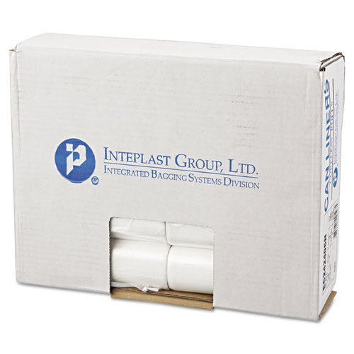 Inteplast Group High-Density Commercial Can Liners, 10 gal, 6 mic, 24" x 24", Natural, 1,000/Carton