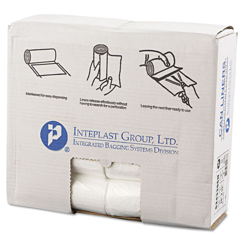 Natural Pack of 500 Liners 13 Microns Inteplast HDPE Can Liners 30 x 37 